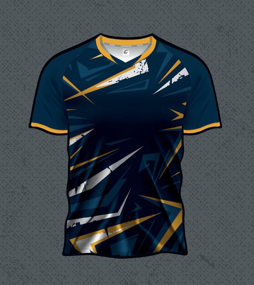 Editable soccer jersey template for esports and team uniform vector