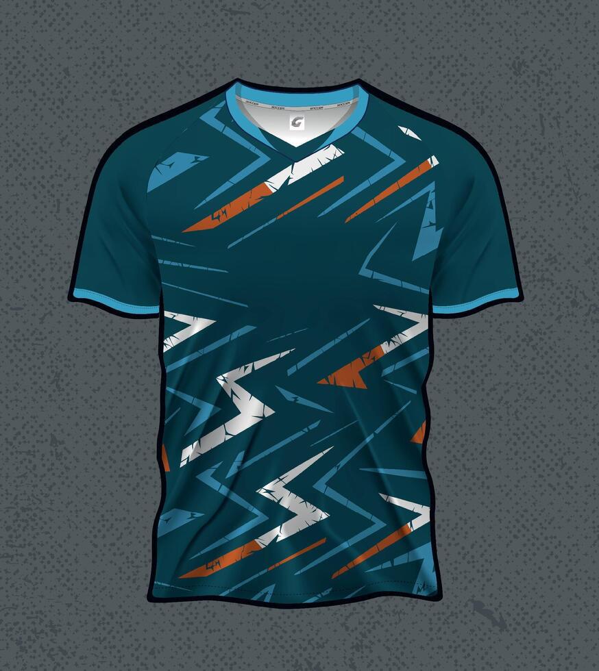 Dynamic Racing and Soccer Jersey Template Custom Sport Shirt Design vector