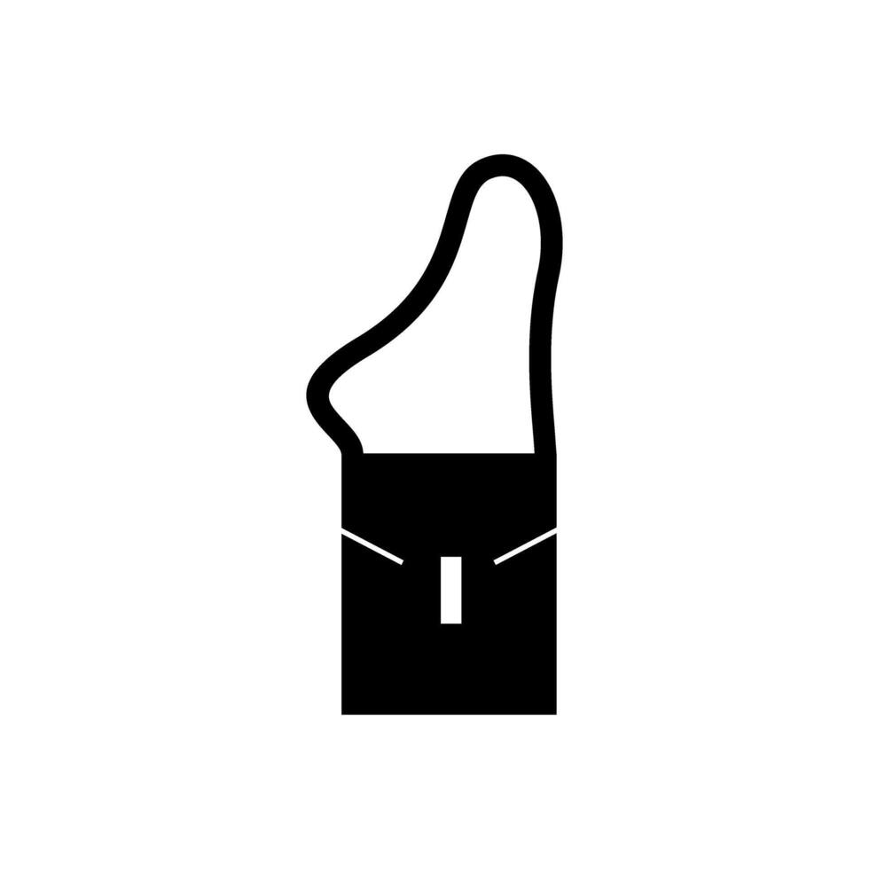 Stylish black bag with unique design showcased on plain background during contemporary fashion event vector