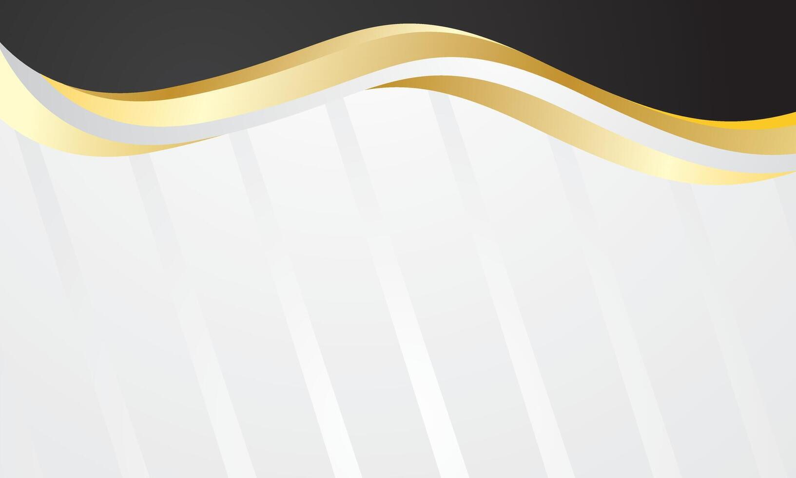 Luxury background with gold black waves vector