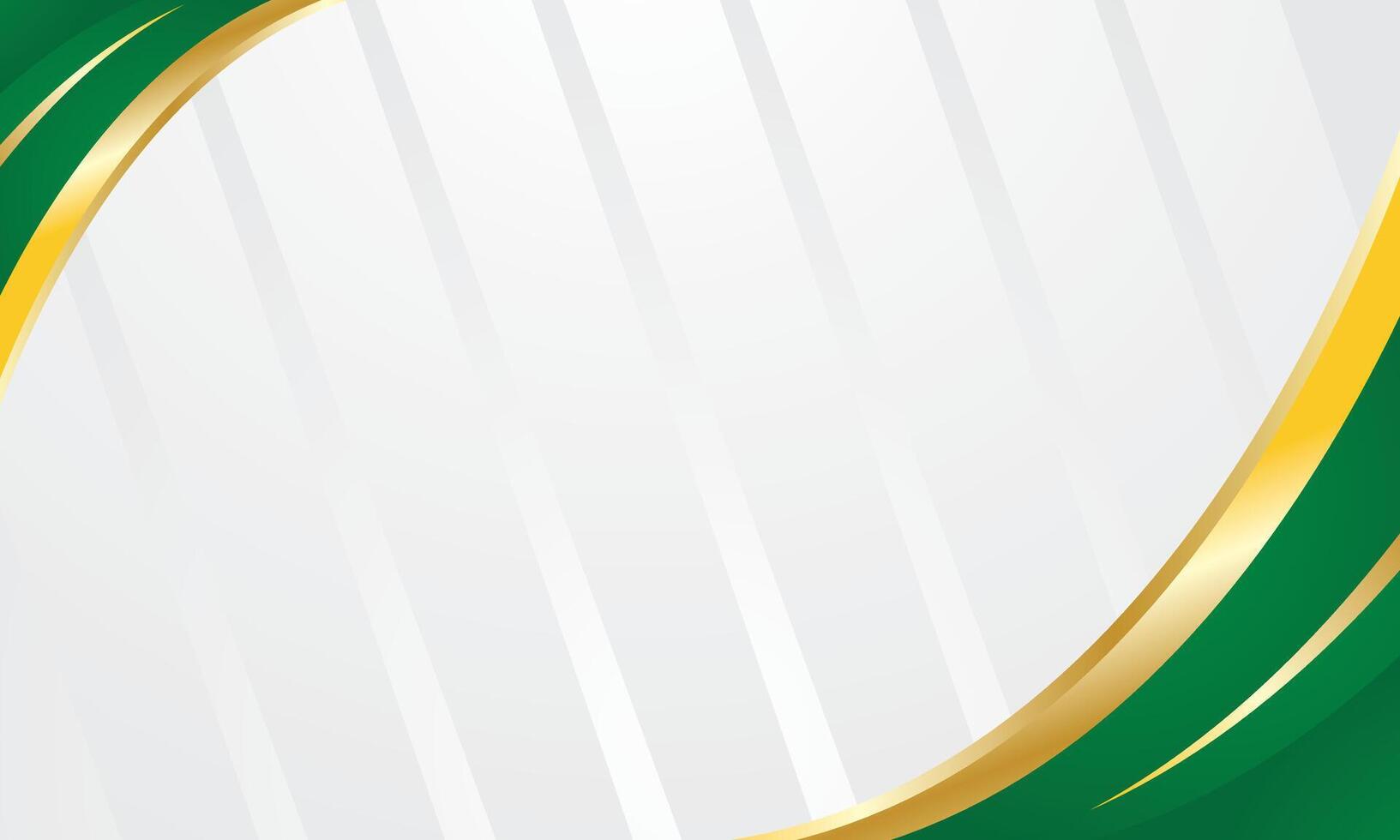 Luxury certificate frame with gold green corner vector