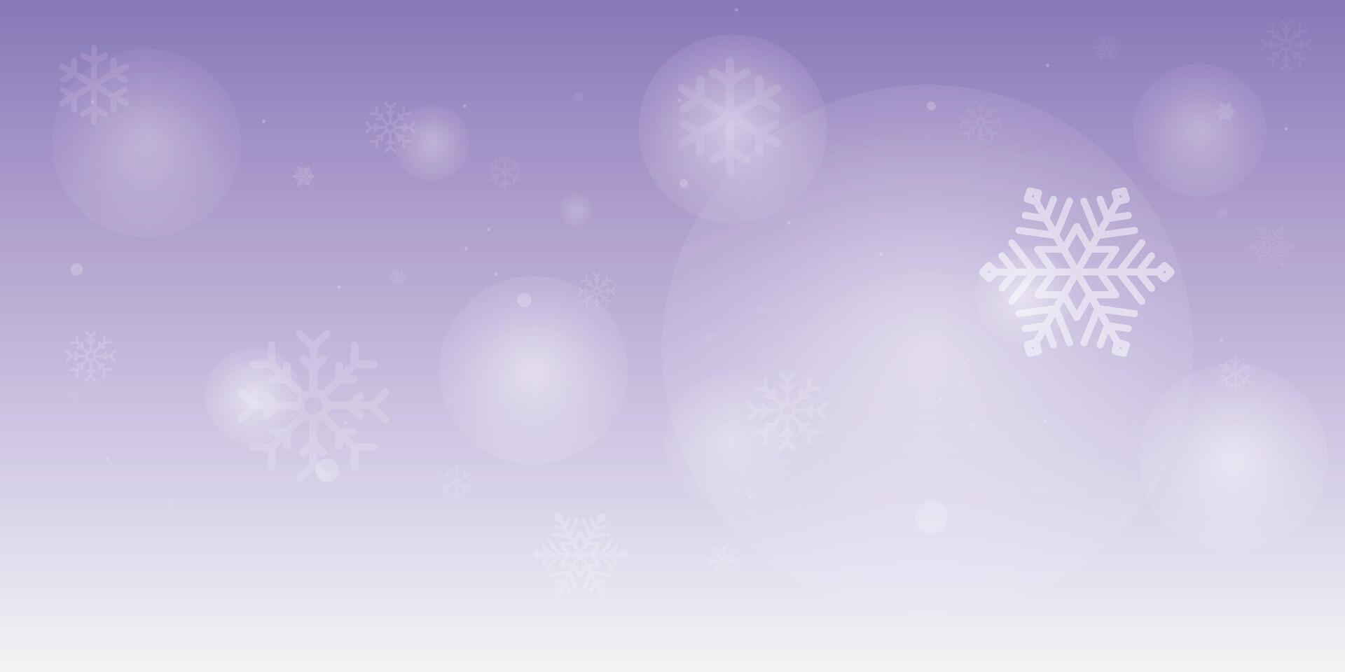 Winter background, snowflakes on a beautiful background, Christmas background for cards, snowfall with gradient purple vector