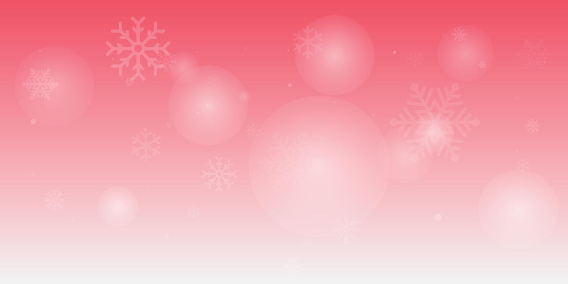 Winter background, snowflakes on a beautiful background, Christmas background for cards, snowfall. Snowy nature landscape, winter with gradient red vector