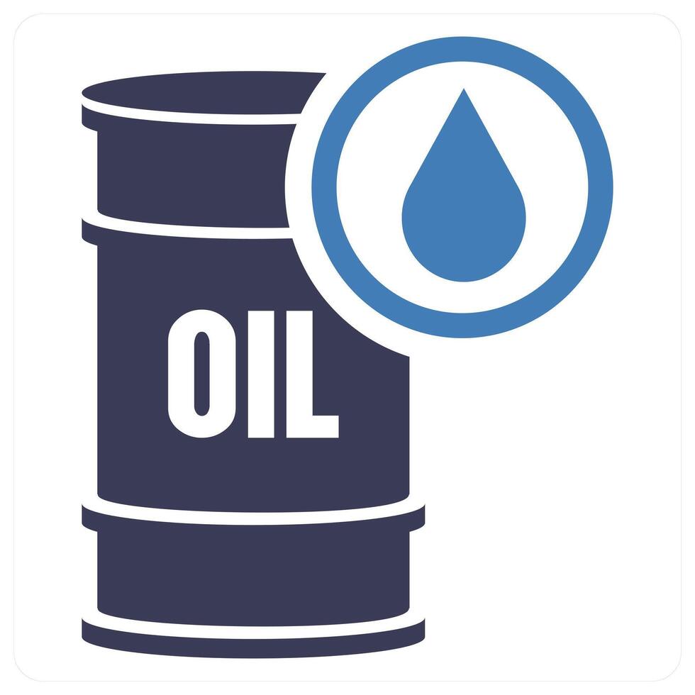 Oil Barrel icon concept in blue color vector