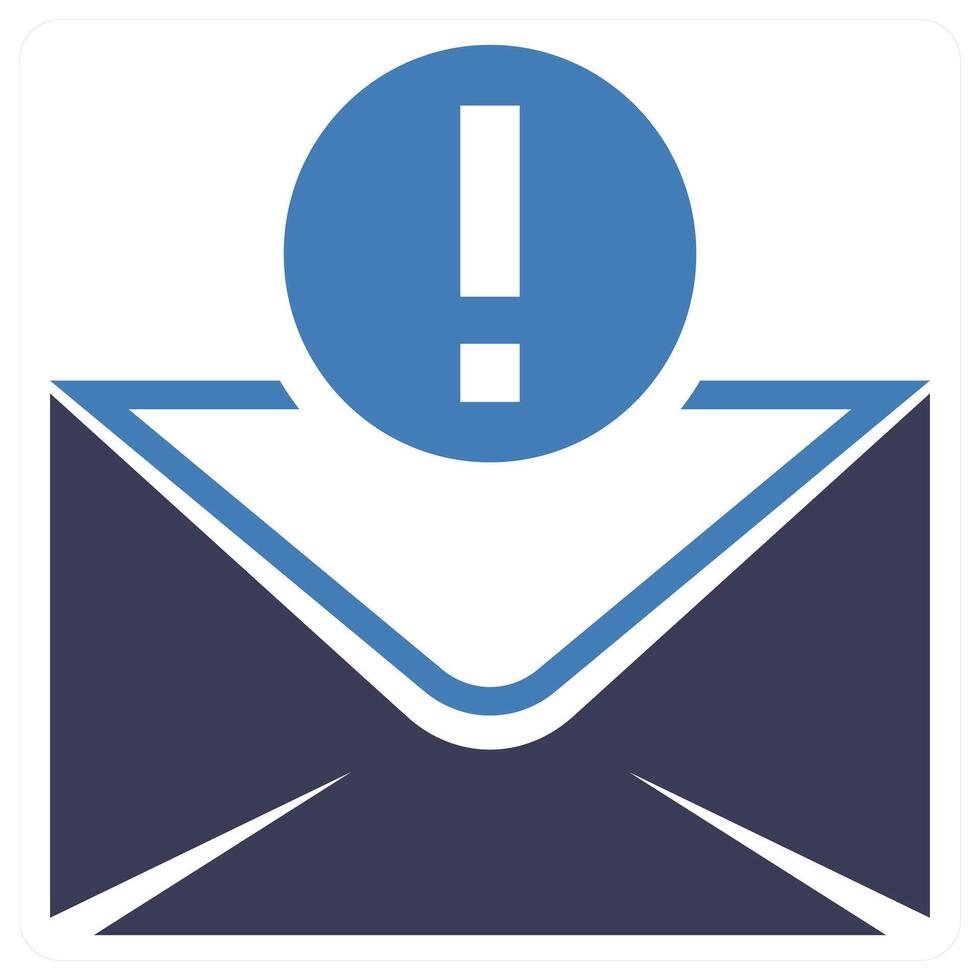 Notification and query icon concept in blue color vector