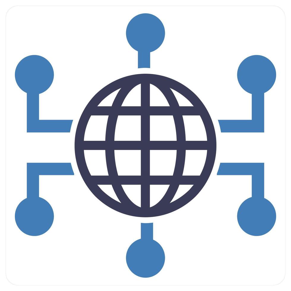 Network Connectivity icon in blue color vector