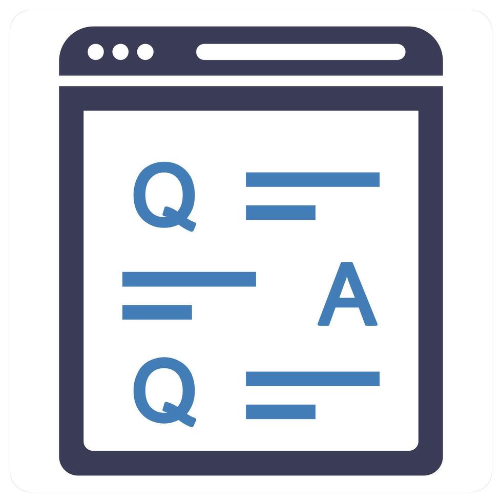 Online Questionnaire concept in blue color vector