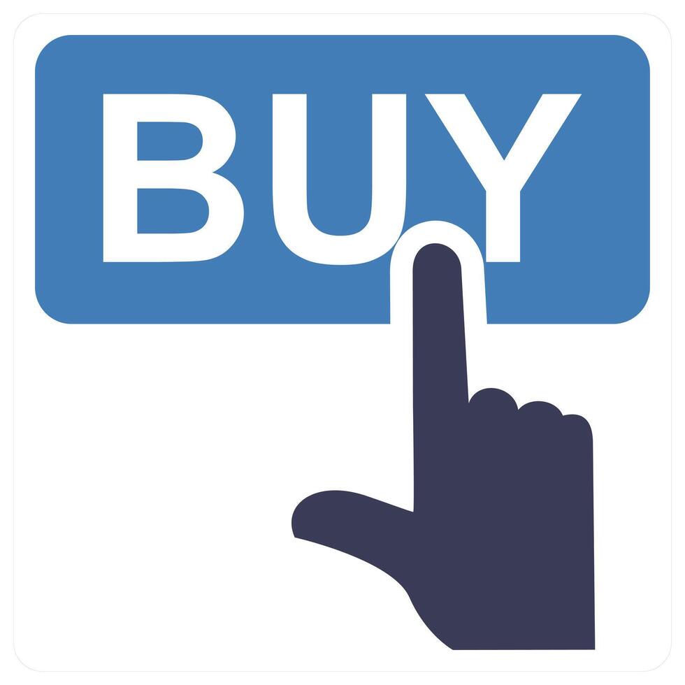 Online Buy concept in blue color vector