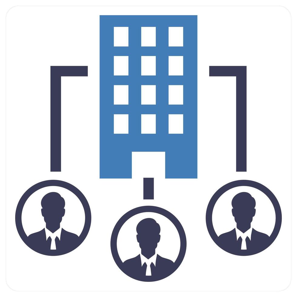 Office Structure icon concept in blue color vector