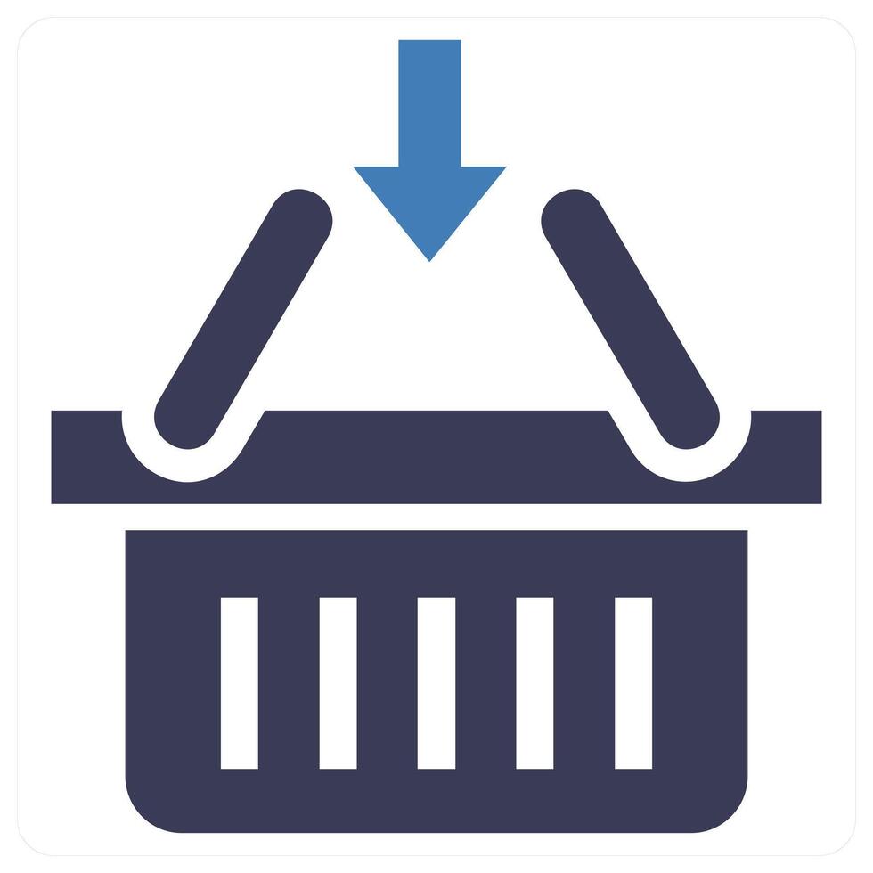 Add To Cart and basket in blue color vector