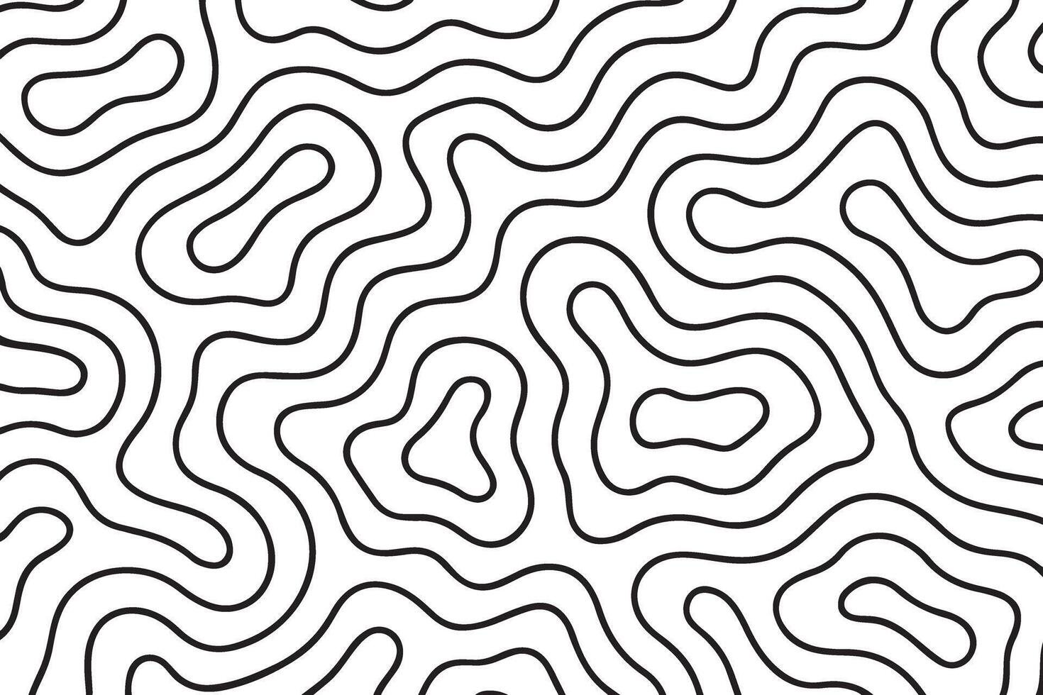 black and white abstract outline contour background vector