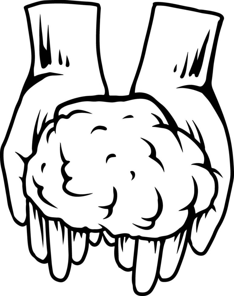 Hands Holding Organic Soil or Compost vector