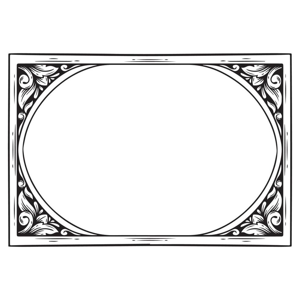 Illustration of floral frame with space for your text on a white background vector
