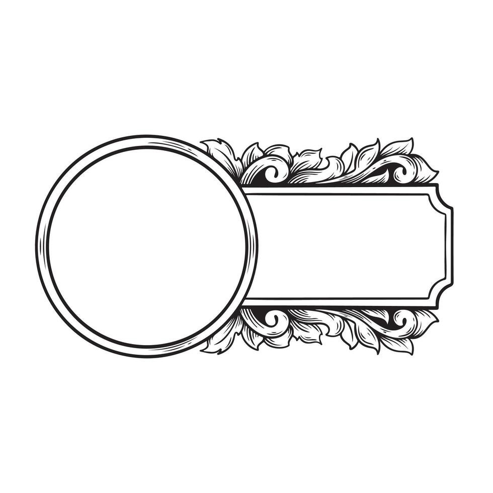 decorative frame victorian style icon illustration designicon illustration design vector