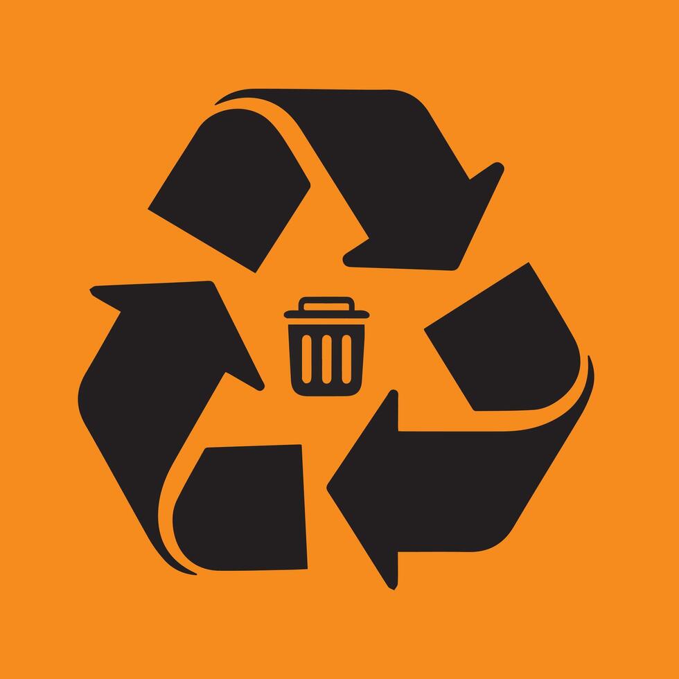 Recycle icon for commercial use vector