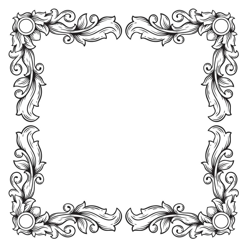 Illustration frame design with vignetted corners on white vector