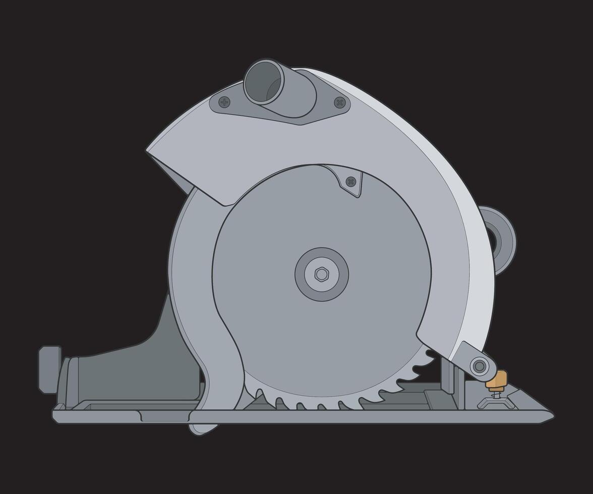 Illustration of Circular Saw Power Tool vector