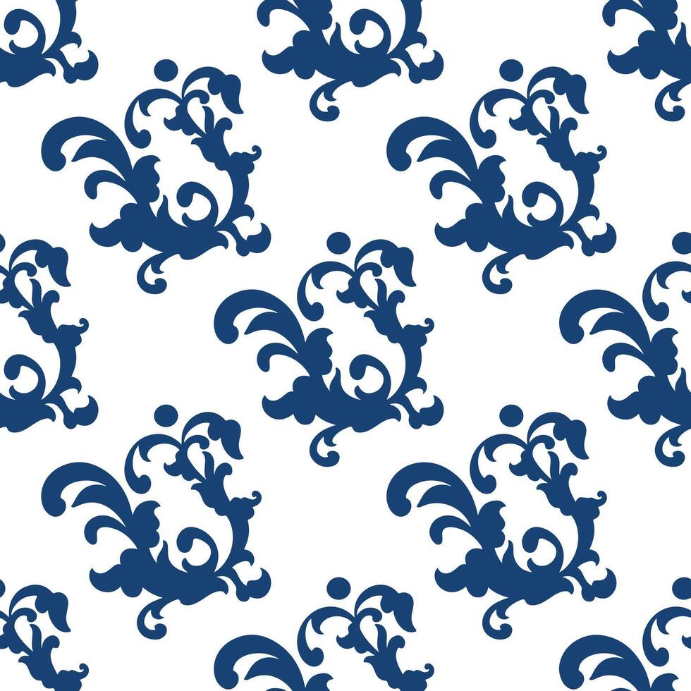 seamless pattern with floral elements illustration art vector