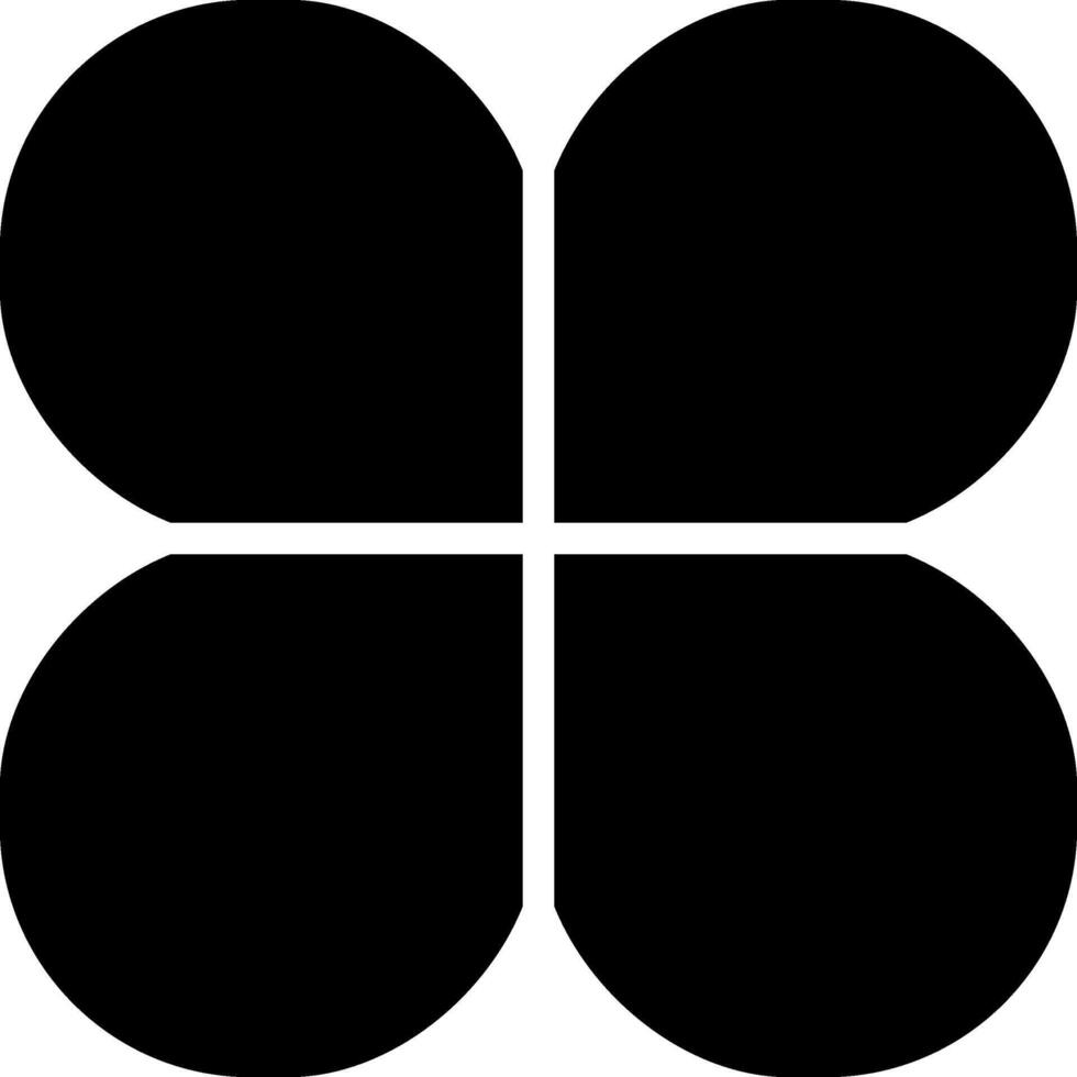 A Flat black abstract figure vector