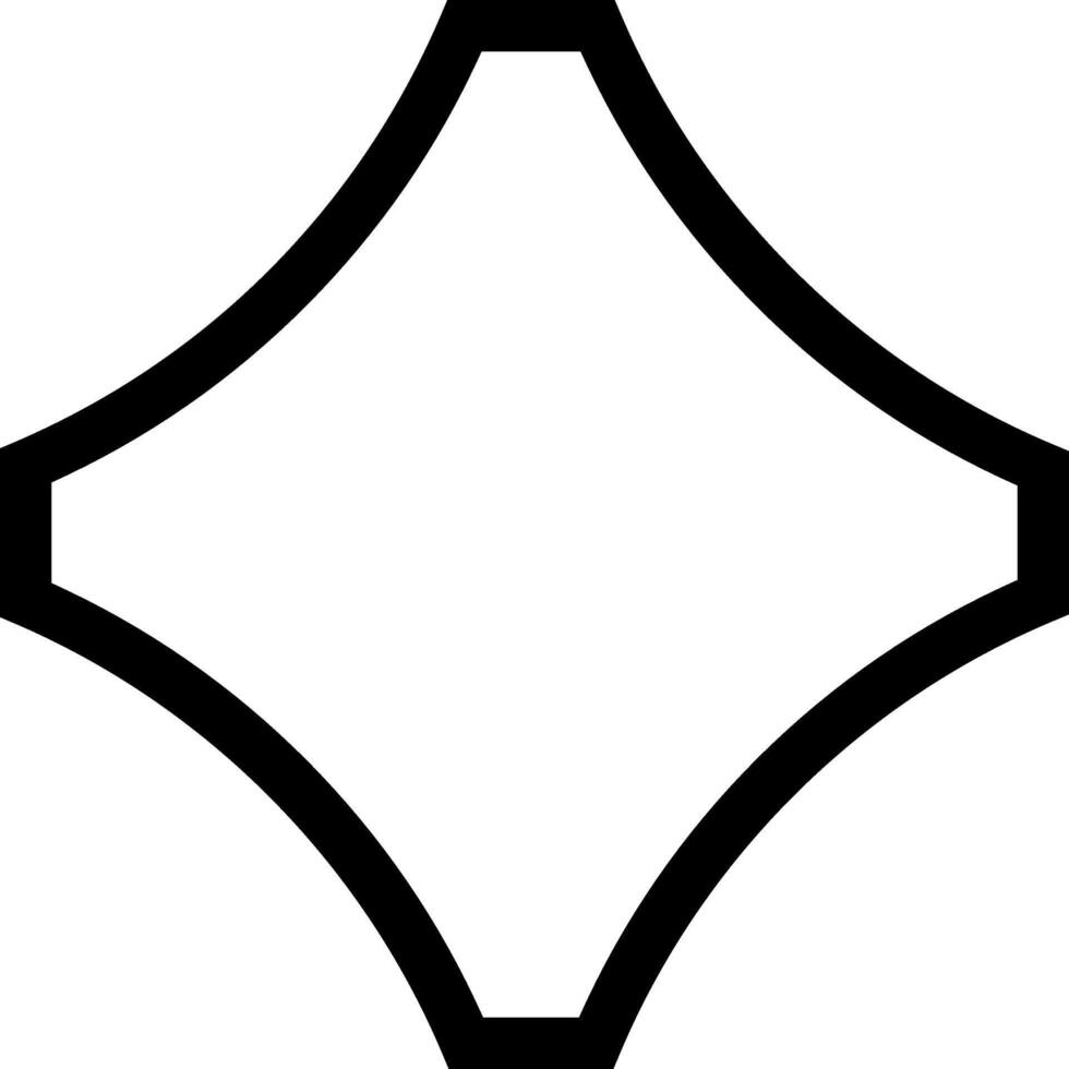 Minimalist flat style four sided shape vector