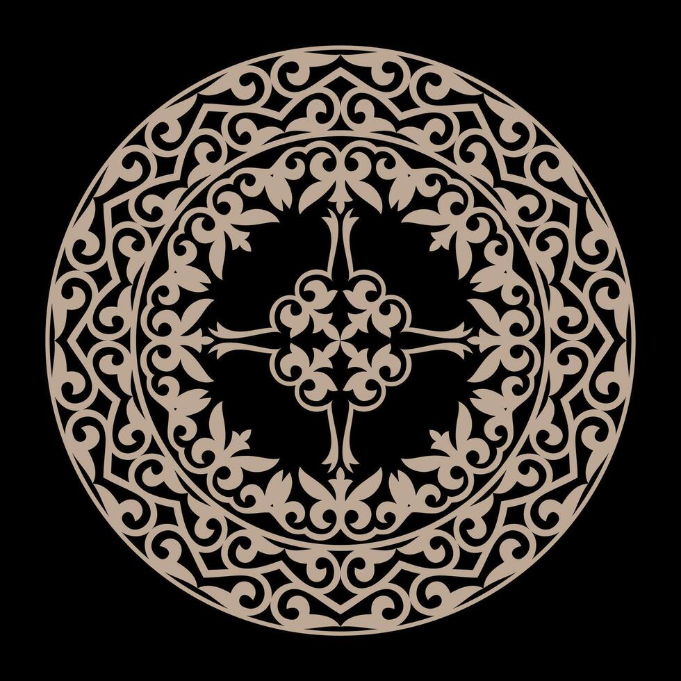 Oriental gold pattern. Vintage decorative element. Islam, Arabic, Indian, turkish, pakistan, chinese, ottoman motifs. Element of the national pattern of the ancient nomads. Illustration vector
