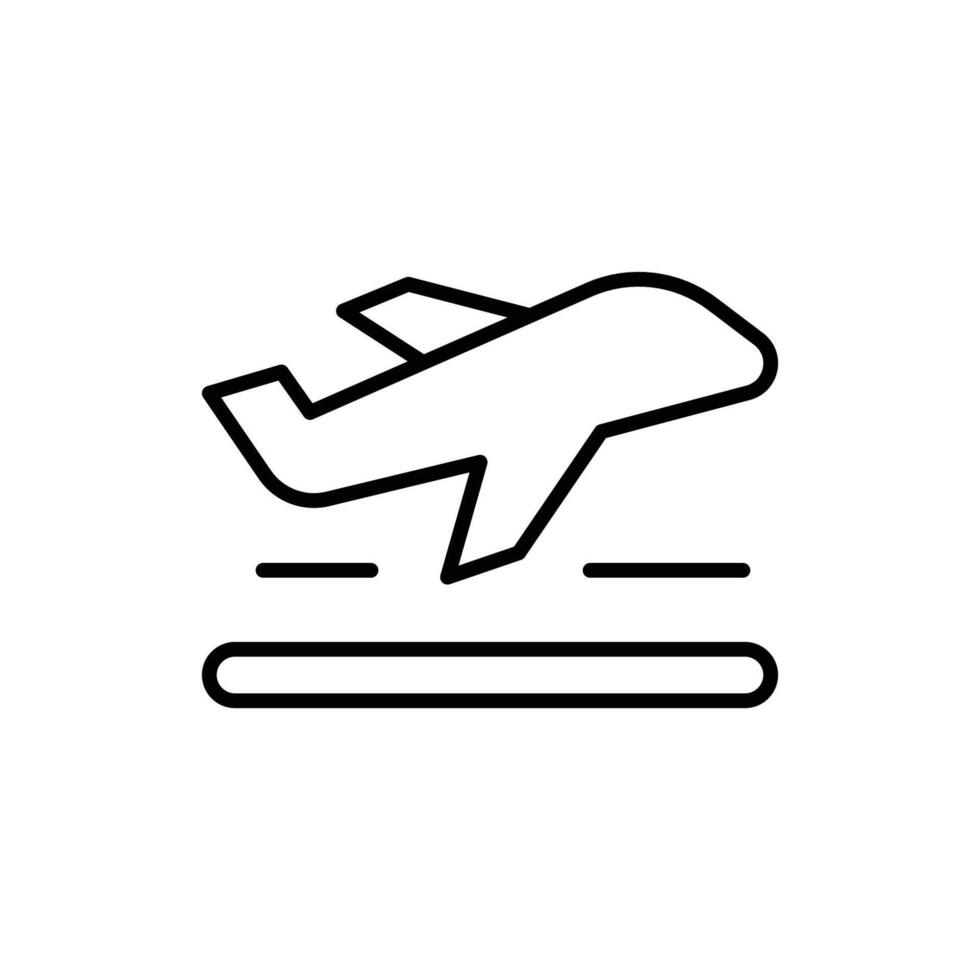 Flight Departure Icon. Modern Minimal Outline Illustration vector