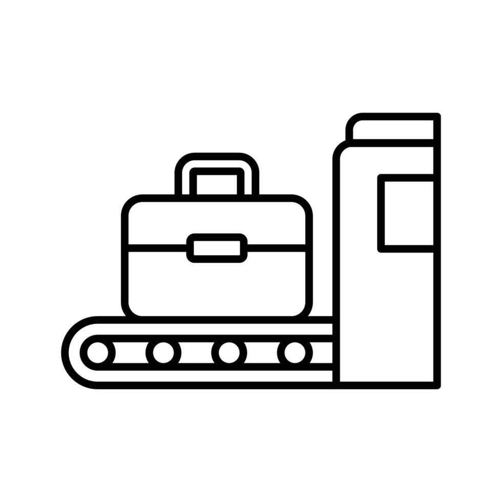 Baggage Screening Icon Thin Line Outline Style for Airport Security Check or Customs Inspection vector