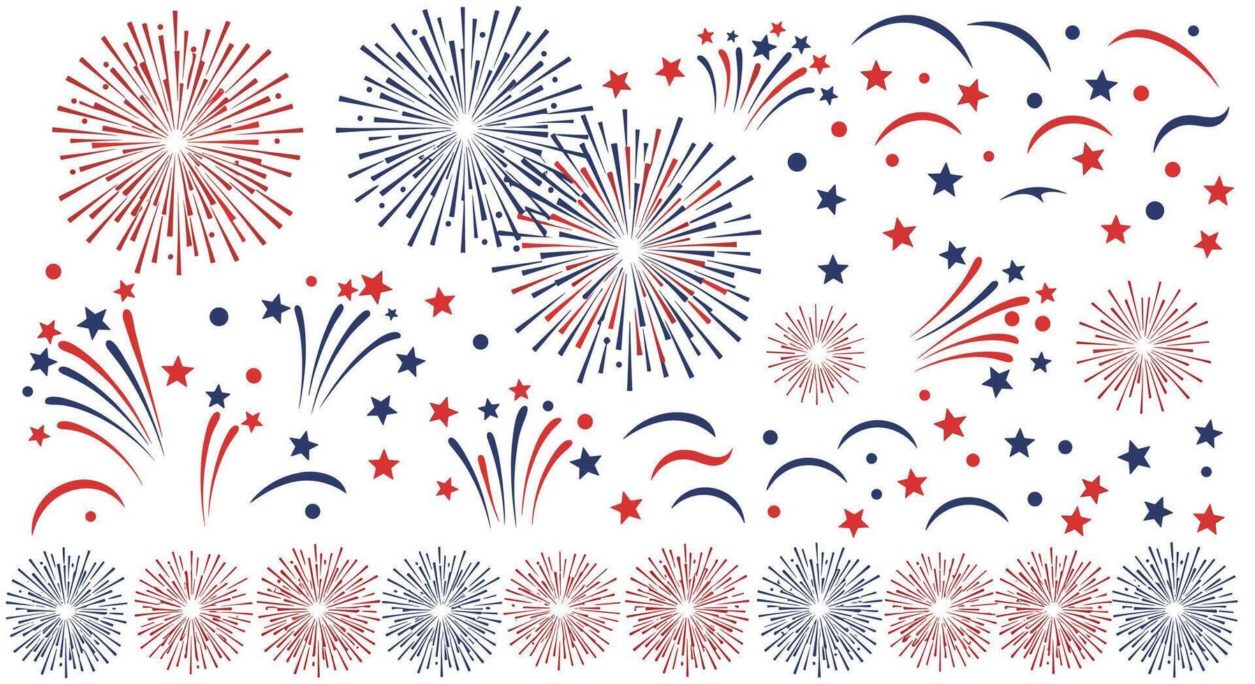 Fireworks clipart set vector