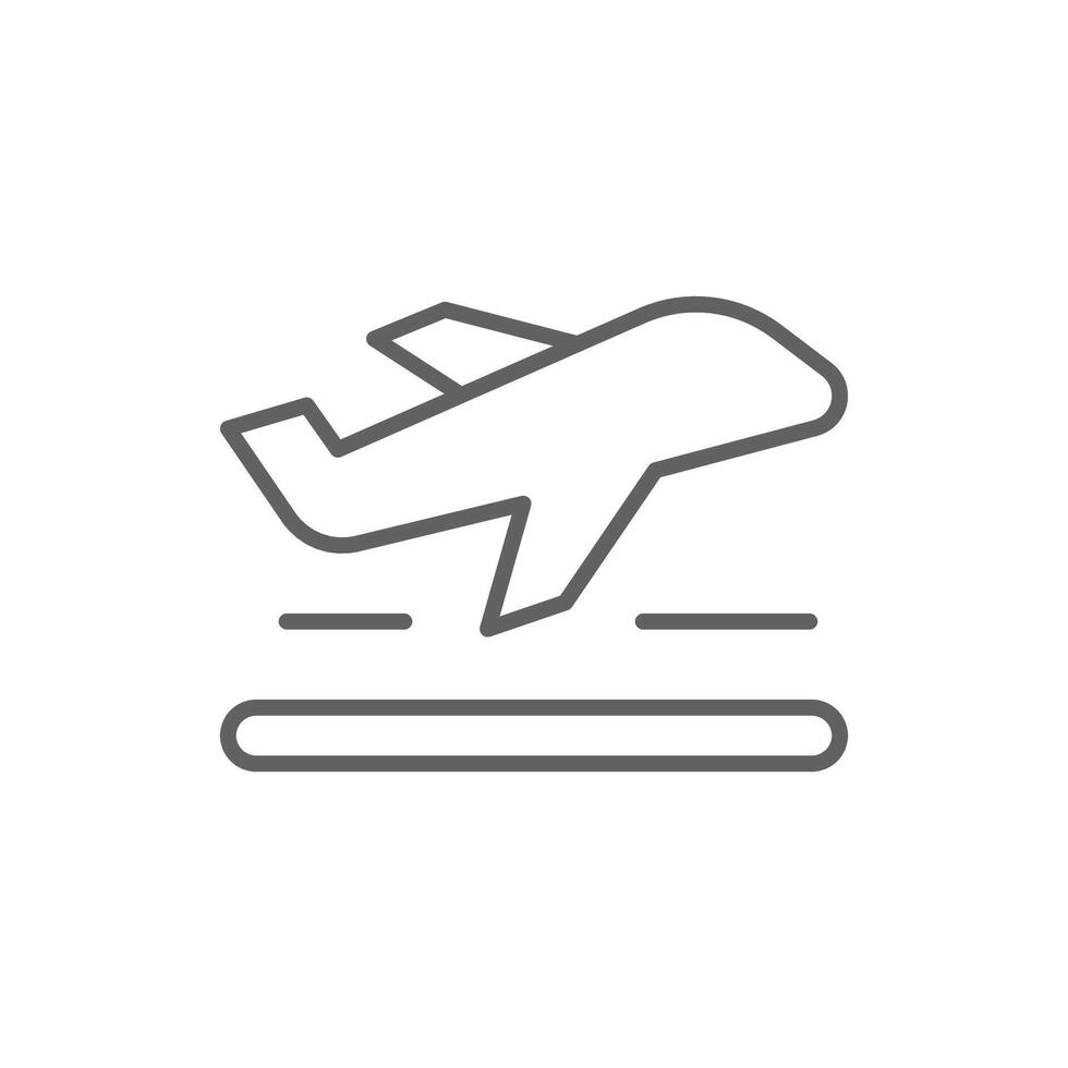 Flight Departure Icon Modern Minimal Outline Illustration vector