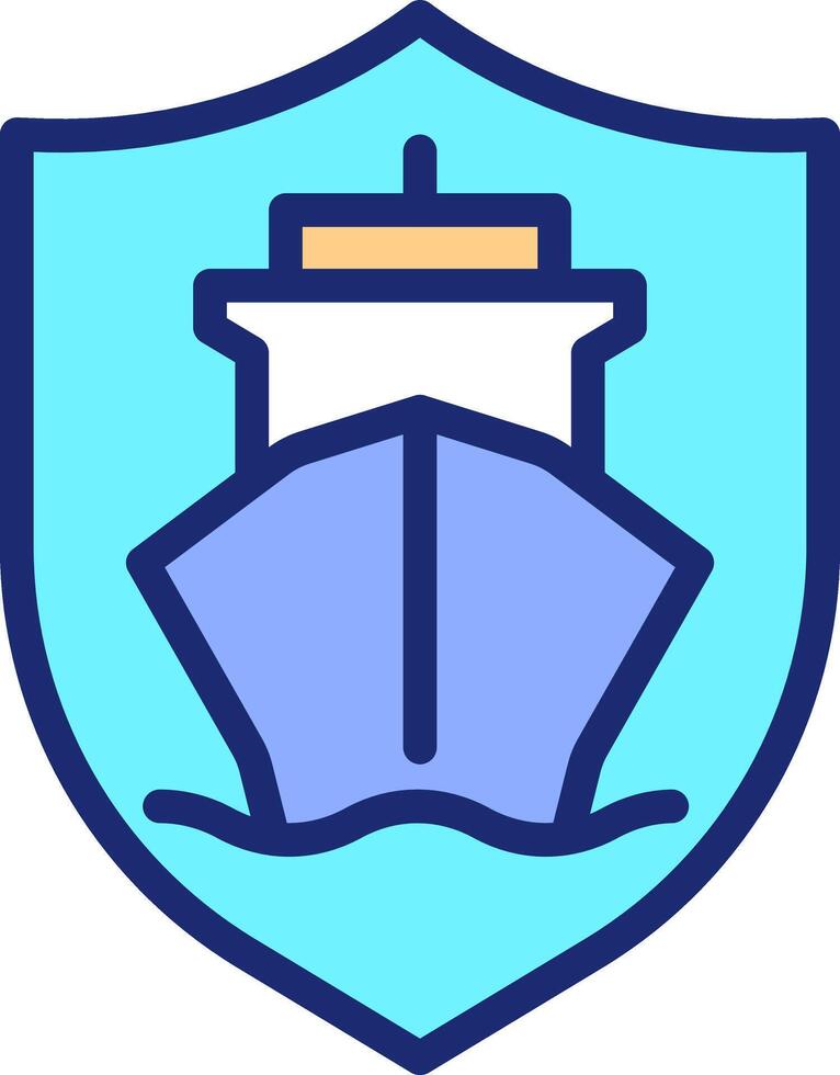 Ship safety pixel perfect line color icon. Protection of crew and passengers aboard vessels. Maritime transportation. Isolated illustration. Flat colorful symbol design. Editable stroke vector