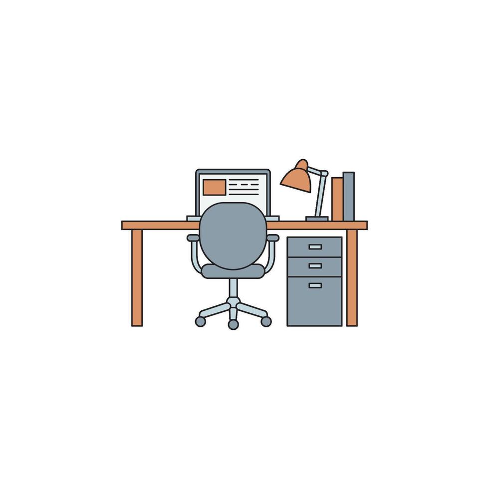 Ergonomic Remote Workstation vector