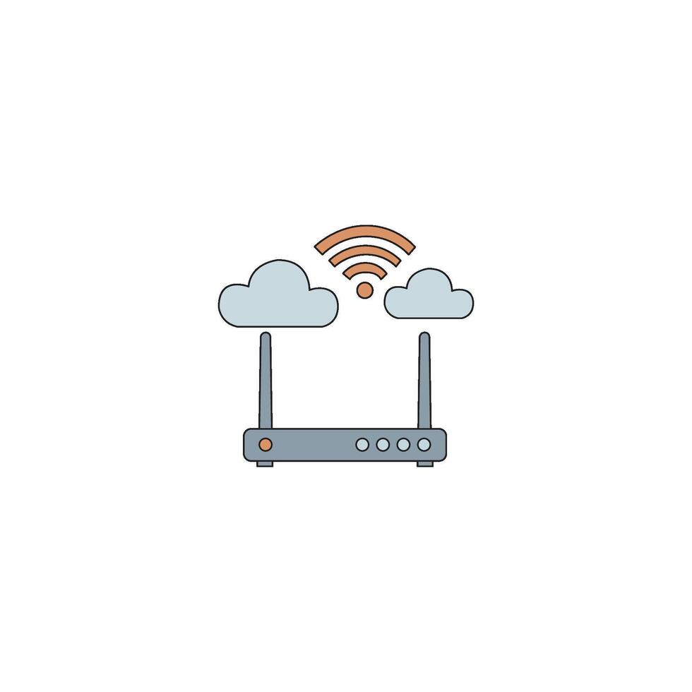 Cloud-Based Router Management vector