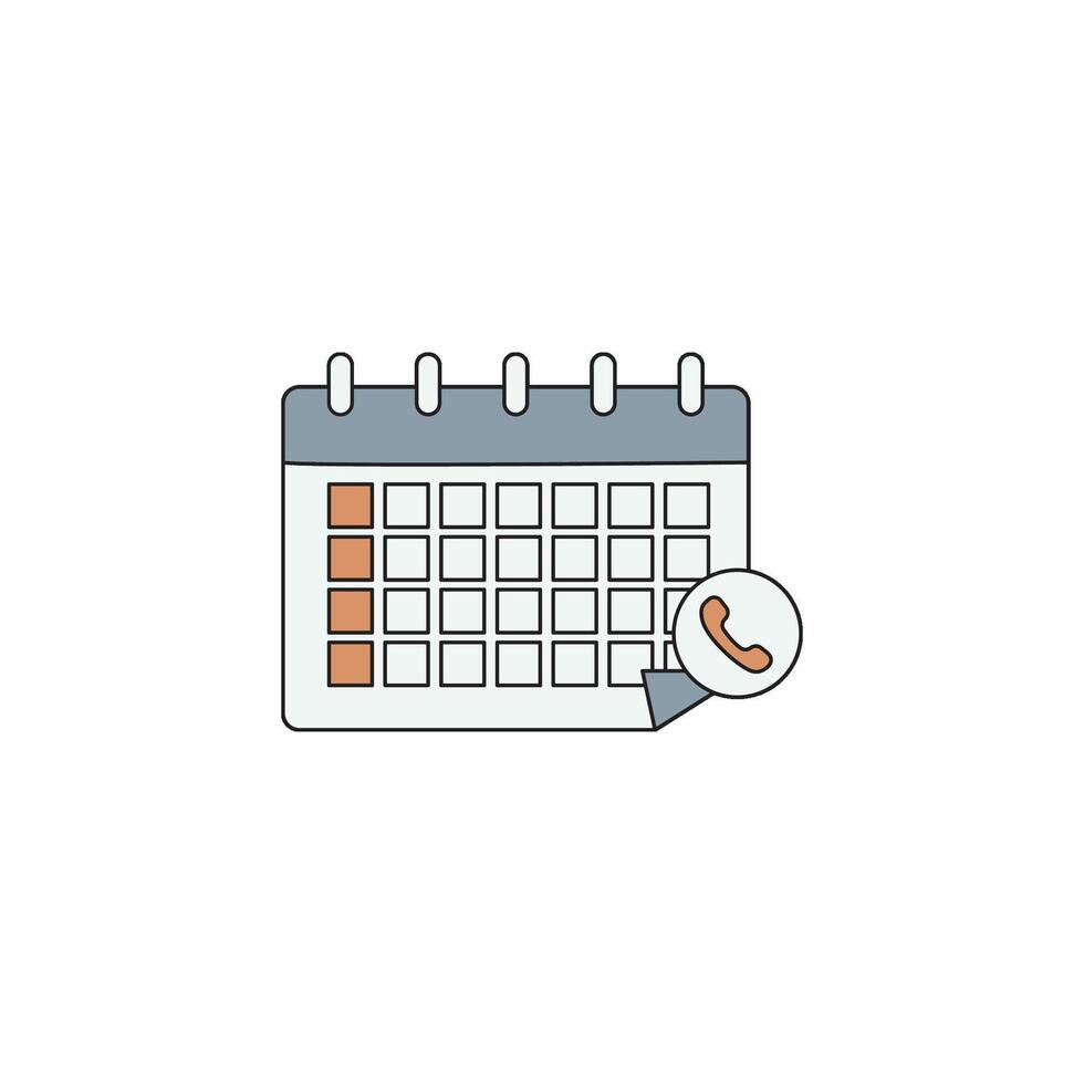 Calendar and Phone Call Scheduling vector