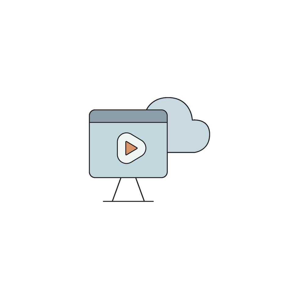 Cloud Conferencing Monitor vector