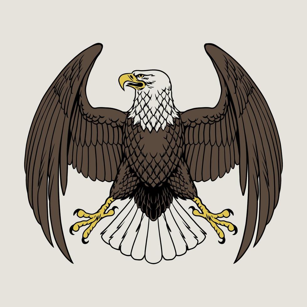 Illustration of Majestic American Eagle Flying vector