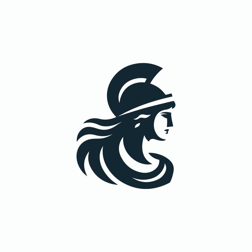 woman with a helmet on her head vector