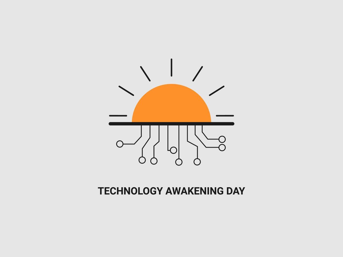 A stylized image of a rising sun with rays vector