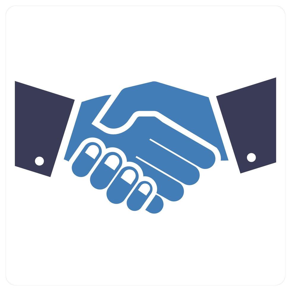 Partnership icon in blue color vector