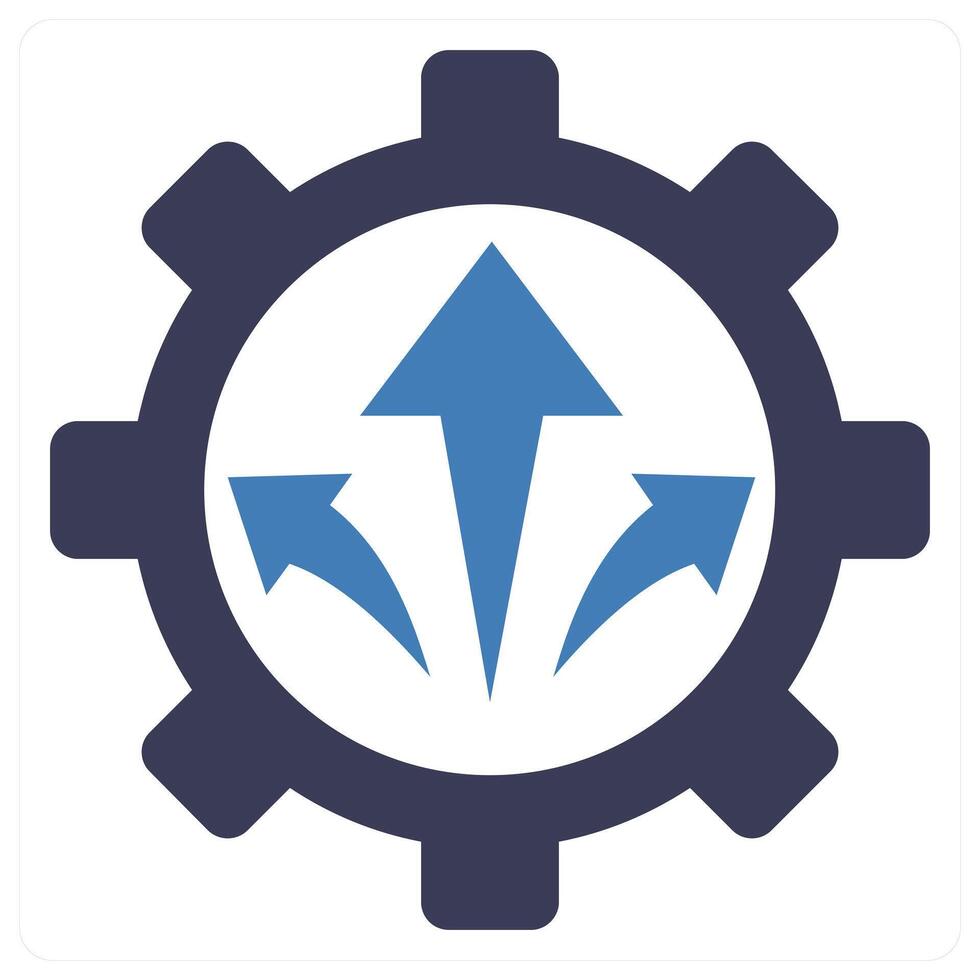 Organization Structure icon concept in blue color vector