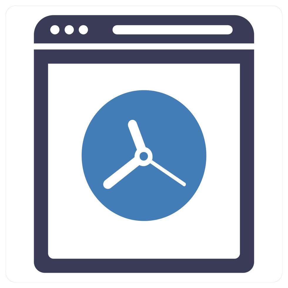 Page Load Time icon concept in blue color vector