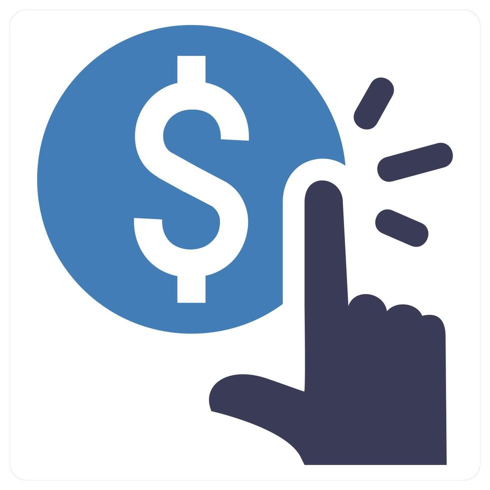 Pay Per Click and ppc in blue color vector