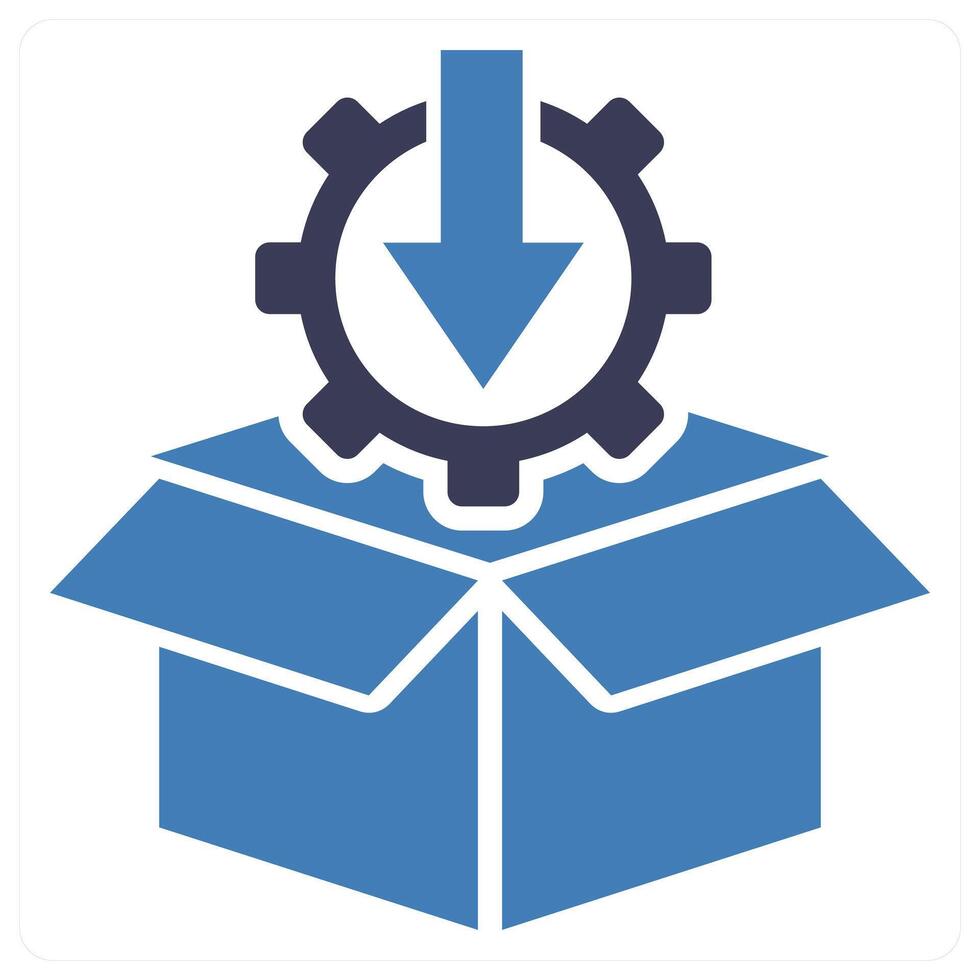 Package icon concept in blue color vector
