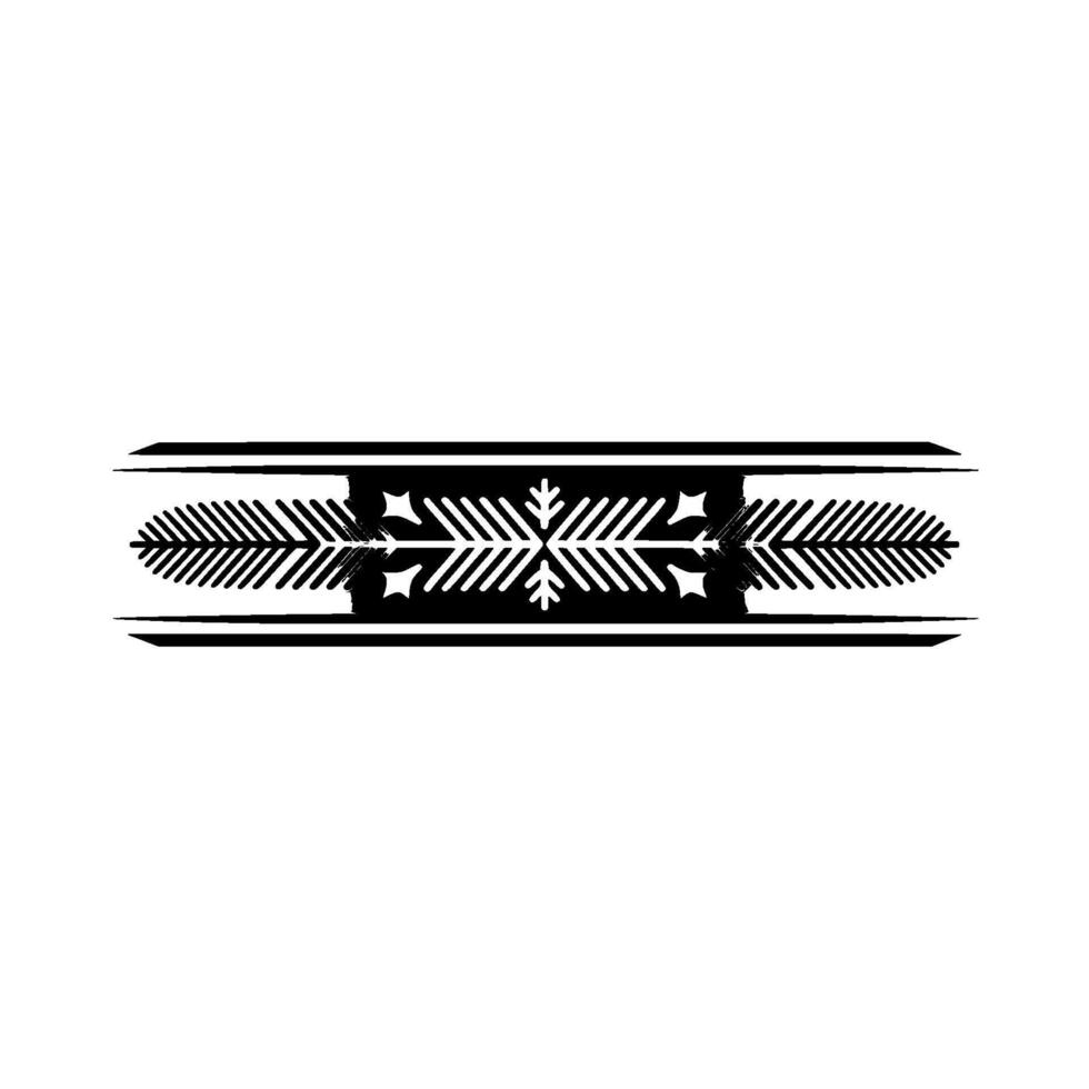Geometric Ornament Black And White Winter On Light Background vector
