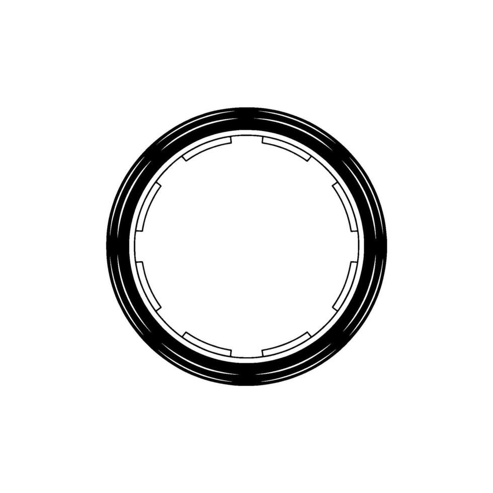 Abstract Black Circle On Light Gray Background vector