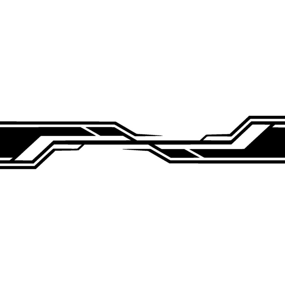 Tech Stripe Minimalist Black White Element vector