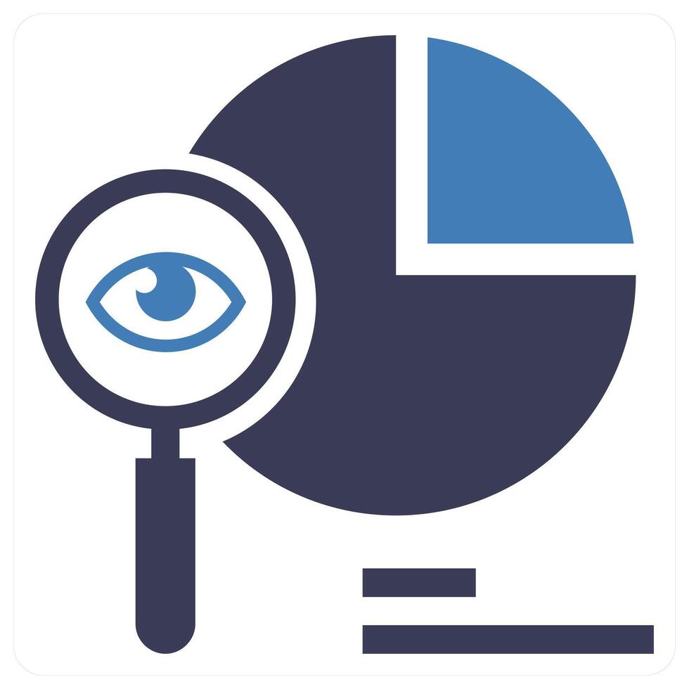 Predictive icon concept in blue color vector