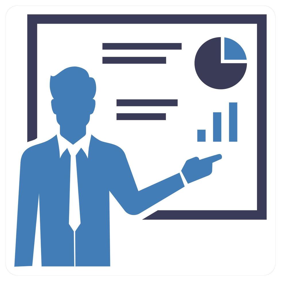 Presentation in blue color vector