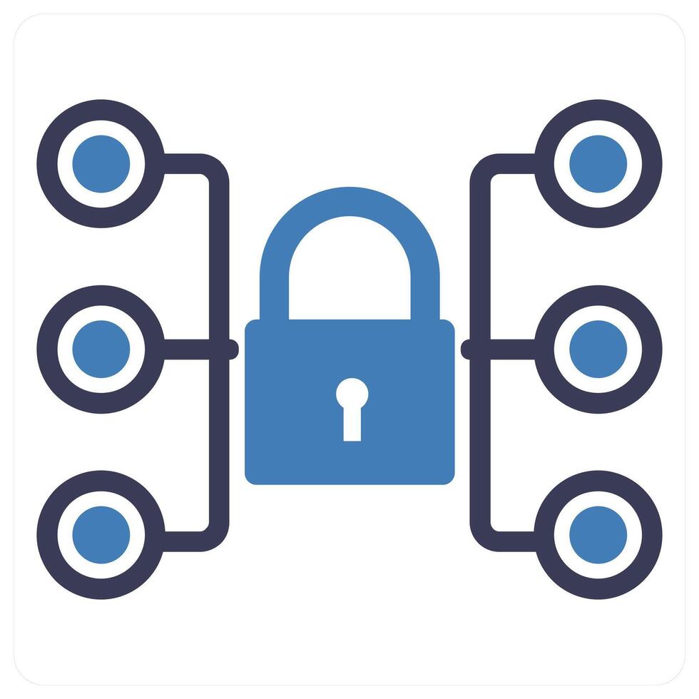 Private Network icon concept in blue color vector