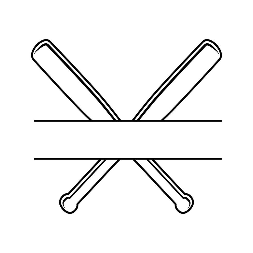 Baseball bat icon . Baseball illustration sign. Sport symbol. Softball logo design. vector