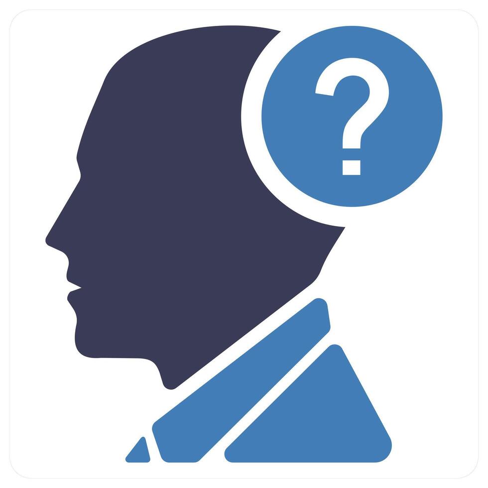Question concept in blue color vector